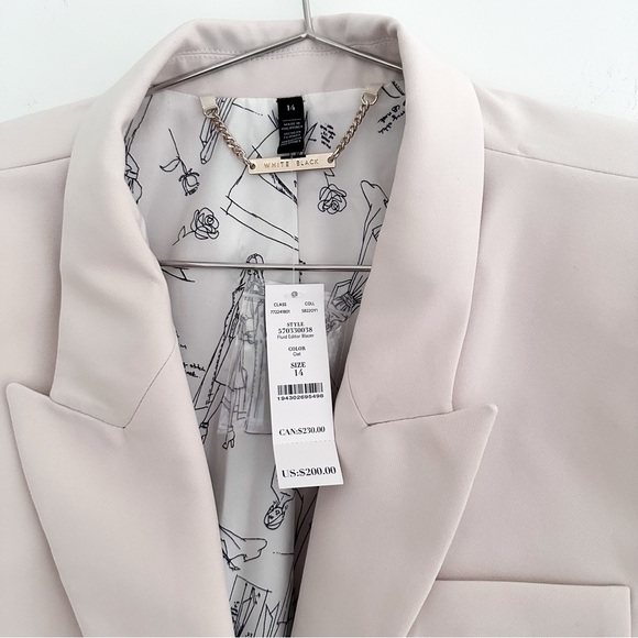 White House Black Market Fluid Editor Blazer - Pink Lace Up Back - Picture 5 of 11